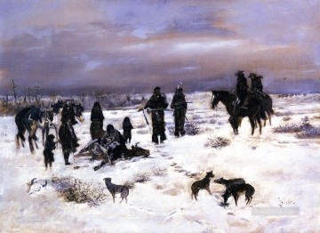 Impresionismo Painting - atrapado en el acto 1888 Charles Marion Russell vaquero de Indiana